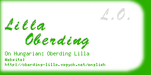 lilla oberding business card